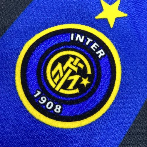 インテル (インテル・ミラノ) サッカーユニフォーム メンズ SIZE L ブルー×ブラック 06-07ホーム イタリア国旗パッチ 147163