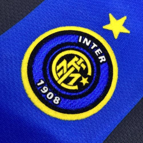 インテル (インテル・ミラノ) サッカーユニフォーム メンズ SIZE M ブルー×ブラック 06-07ホーム イタリア国旗パッチ 147163