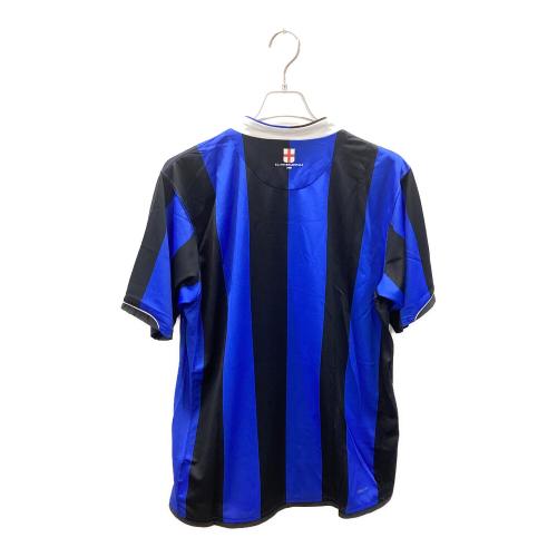 インテル (インテル・ミラノ) サッカーユニフォーム メンズ SIZE L ブルー×ブラック 06-07ホーム イタリア国旗パッチ 147163