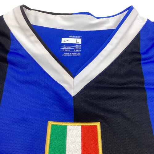 インテル (インテル・ミラノ) サッカーユニフォーム メンズ SIZE L ブルー×ブラック 06-07ホーム イタリア国旗パッチ 147163