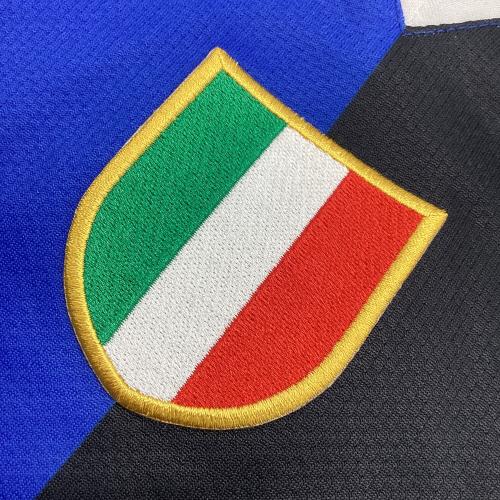 インテル (インテル・ミラノ) サッカーユニフォーム メンズ SIZE L ブルー×ブラック 06-07ホーム イタリア国旗パッチ 147163