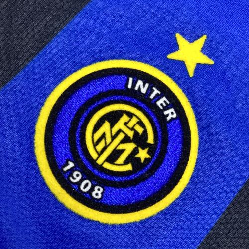 インテル (インテル・ミラノ) サッカーユニフォーム メンズ SIZE L ブルー×ブラック 06-07ホーム イタリア国旗パッチ 147163