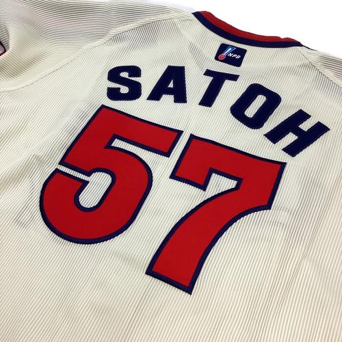 千葉ロッテマリーンズ (チバロッテマリーンズ) 57 佐藤賢治 2008年 ロッテサマー オリオンズ復刻 応援グッズ ベージュ