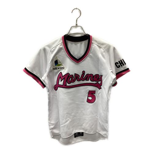 千葉ロッテマリーンズ (チバロッテマリーンズ) 5 伊志嶺 翔大 応援グッズ 2011千葉移転20周年記念初代マリーンズ復刻 Sサイズ ホワイト