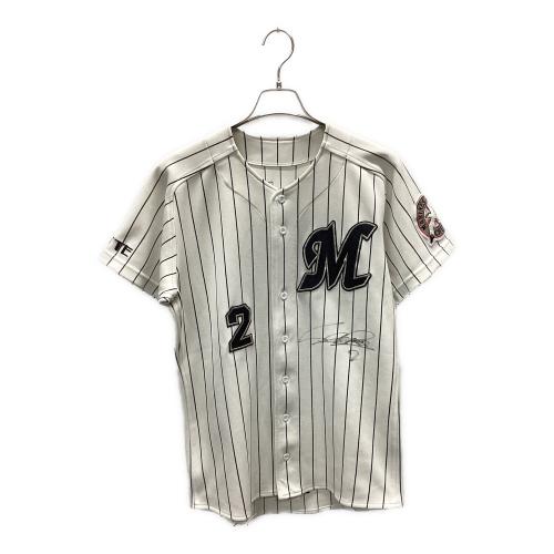 千葉ロッテマリーンズ (チバロッテマリーンズ) 2 サブロー(大村 三郎) 応援グッズ 2000年選手支給ユニフォーム ホワイト