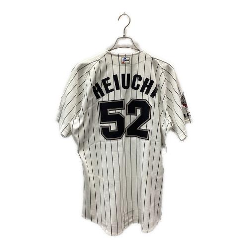 千葉ロッテマリーンズ (チバロッテマリーンズ) 52 塀内久雄 応援グッズ 2006年選手支給ユニフォーム アジアチャンピオンワッペン付 ホワイト