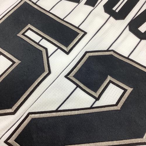 千葉ロッテマリーンズ (チバロッテマリーンズ) 52 塀内久雄 応援グッズ 2006年選手支給ユニフォーム アジアチャンピオンワッペン付 ホワイト