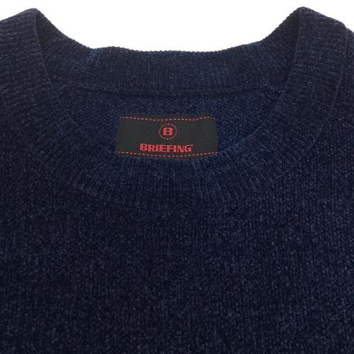 BRIEFING (ブリーフィング) セーター ゴルフウェア(トップス) BRG253M48 モールヤーン ロゴ クルーネック セーター メンズ SIZE M ネイビー