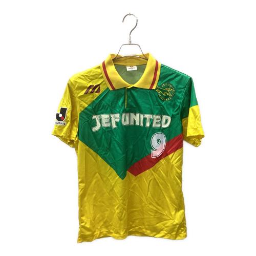 ジェフユナイテッド市原・千葉 (ジェフユナイテッド) サッカーユニフォーム 【9】城彰二 93-96年 イエロー  ※コレクションアイテム SIZE L
