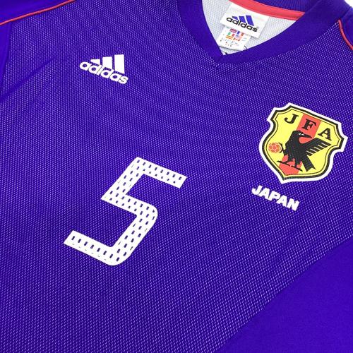 日本代表 (ニホンダイヒョウ) 2002年日韓Ｗ杯 サッカーユニフォーム JD1005 稲本潤一/肩プリント割れ有 SIZE M