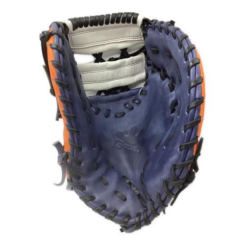 GECKO (ゲッコー) 軟式グローブ 収納袋付 ネイビー×オレンジ