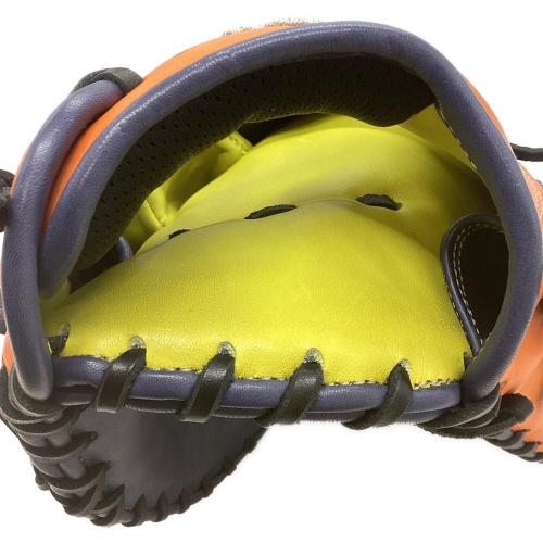 GECKO (ゲッコー) 軟式グローブ 収納袋付 ネイビー×オレンジ