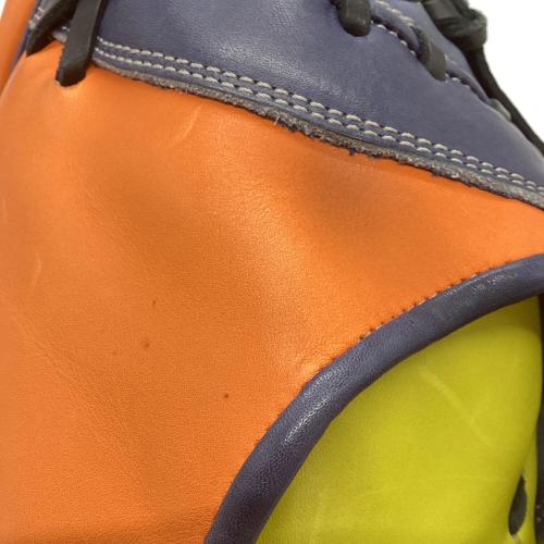 GECKO (ゲッコー) 軟式グローブ 収納袋付 ネイビー×オレンジ