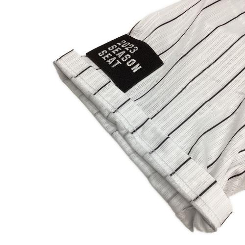 千葉ロッテマリーンズ (チバロッテマリーンズ) 【17】佐々木朗希 2023年シーズンシートワッペン付き 応援グッズ Lサイズ ホワイト