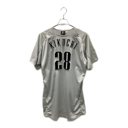 千葉ロッテマリーンズ (チバロッテマリーンズ) 28 菊池吏玖 サイン入りNECユニフォーム 応援グッズ マリーンズ・メモラビア証明書付 グレー