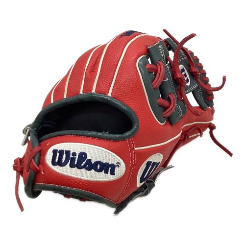 Wilson (ウィルソン) ワナビーヒーロー 軟式グローブ RHI86H @ レッド×グレー