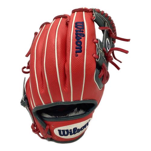 Wilson (ウィルソン) ワナビーヒーロー 軟式グローブ RHI86H @ レッド×グレー