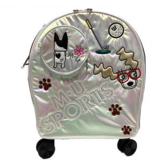 M U SPORTS (エムユースポーツ) ゴルフバッグ 703R6234 25年モデル ホワイト ホログラムオーロラデザイン キャリーバッグ
