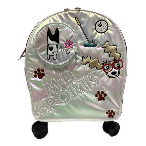 M U SPORTS (エムユースポーツ) ゴルフバッグ 703R6234 25年モデル ホワイト ホログラムオーロラデザイン キャリーバッグ