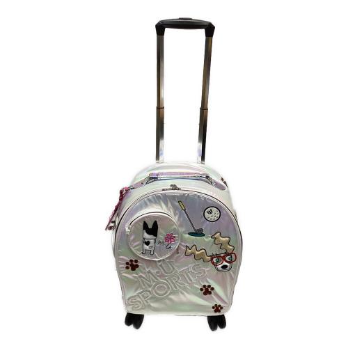 M U SPORTS (エムユースポーツ) ゴルフバッグ 703R6234 25年モデル ホワイト ホログラムオーロラデザイン キャリーバッグ