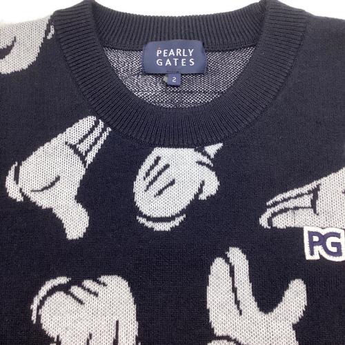 PEARLY GATES (パーリーゲイツ) セーター ゴルフウェア(トップス) 055-1270014 ミッキー レディース SIZE L ネイビー×ホワイト