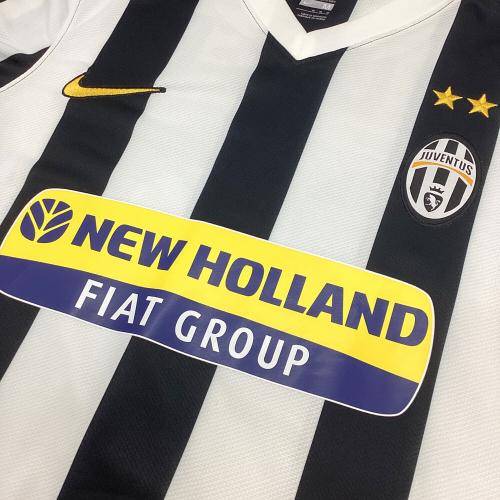 ユベントス サッカーユニフォーム 361664-010 09/10 ホーム 長袖 メンズ SIZE M ホワイト×ブラック