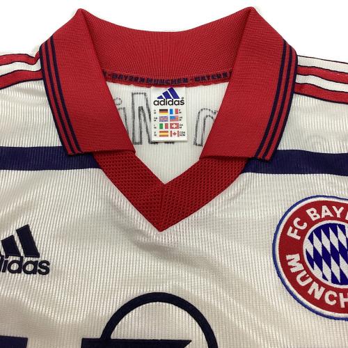 バイエルン・ミュンヘン サッカーユニフォーム 98-00 ビジターユニフォーム イングランド製 メンズ SIZE L レッドｘホワイト