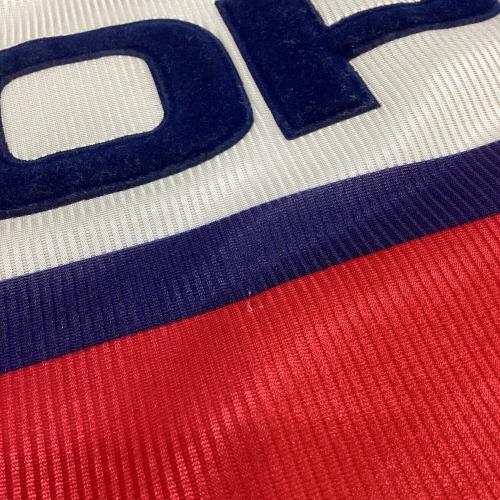 バイエルン・ミュンヘン サッカーユニフォーム 98-00 ビジターユニフォーム イングランド製 メンズ SIZE L レッドｘホワイト