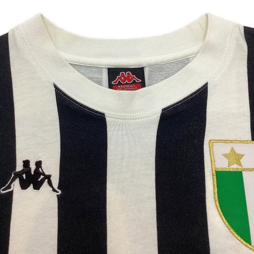 ユベントスFC (ユベントスエフシー) サッカーユニフォーム レトロシャツ kappa時代 約1990年前後 メンズ SIZE M ブラック×ホワイト