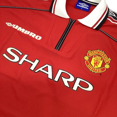 マンチェスターユナイテッド サッカーユニフォーム 98-00 ホーム メンズ SIZE M レッド