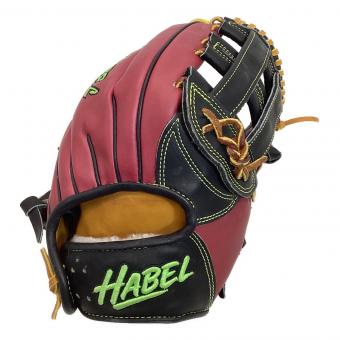 HABEL グローブ 軟式・硬式兼用 レッド×ブラック