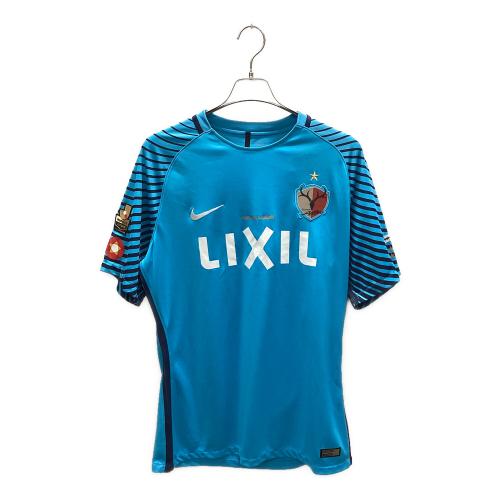 鹿島アントラーズ (カシマアントラーズ) サッカーユニフォーム 839066 2018GK ACLパッチ付 半袖 メンズ SIZE 2XL ブルー