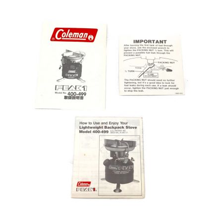 Coleman (コールマン) ガソリンシングルバーナー 未使用品 400-499