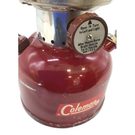 Coleman (コールマン) ヴィンテージガソリンランタン 1962年1月製 PYREXグローブ使用 200A バーガンディ 前期型 レッドボーダー