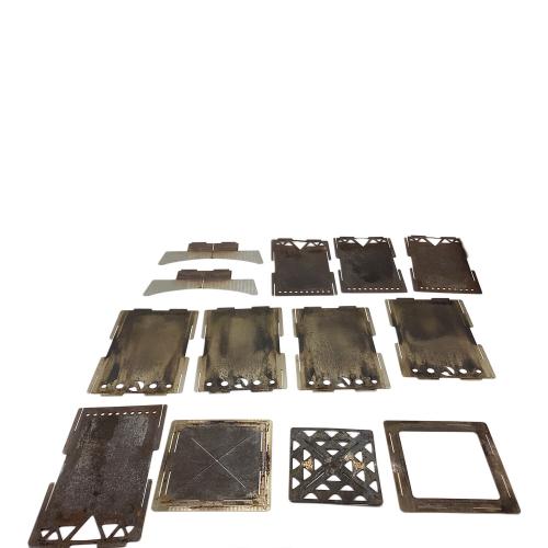 asimocrafts (アシモクラフツ) 焚火台 ケース付 (ステンレス１mmの板の為、燃焼室側のプレートは熱により変形します) a box