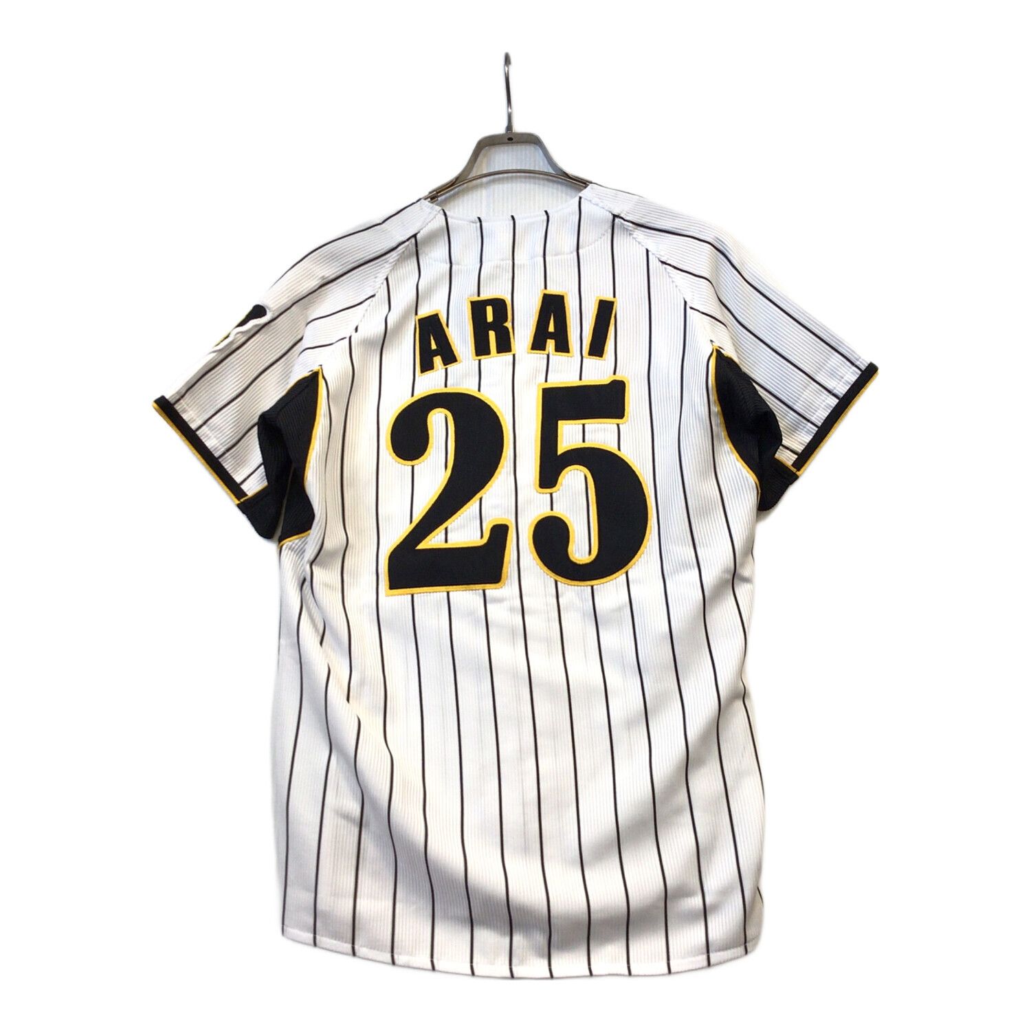 阪神タイガース (ハンシンタイガース) 応援グッズ SIZE 160-170 ホワイト 2012-14年ホーム 【25】新井貴浩 ユニフォーム  ハイクオリティレプリカユニフォーム レプリカ｜トレファクONLINE