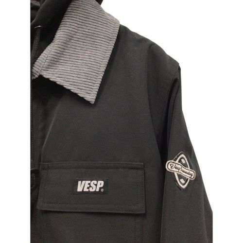 VESP (ベスプ) スノーボードウェア(ジャケット) メンズ SIZE L ブラック VPMJ1043 2023-24年モデル TWOWAY WORK SHIRT JACKET 未使用品