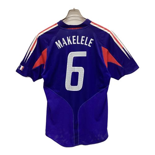フランス代表 (フランスダイヒョウ) サッカーユニフォーム メンズ SIZE O ブルー ADIDAS 2004年ホーム 【6】クロード・マケレレ EURO2004