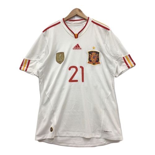 スペイン代表 サッカーユニフォーム メンズ SIZE O ホワイト ADIDAS  2011年2nd【21】ダビド・シルバ