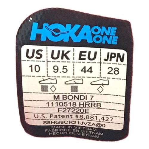 HOKAONEONE (ホカオネオネ) ランニングシューズ メンズ SIZE 28cm レッド BONDI 7 1110518 HRRB