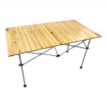 【中古廃盤】コールマンナチュラルウッドロールテーブル１２０高さ2段階調節可 中古廃盤】コールマンナチュラルウッドロールテーブル120高さ