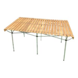 lallemand (ラレマンド) アウトドアテーブル ロールテーブル ウッド ヴィンテージ