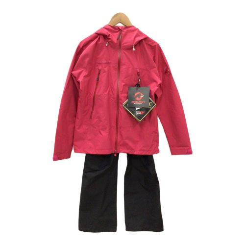 MAMMUT (マムート) トレッキングウェア(レインウェア) レディース SIZE S ピンク×ブラック セットアップ GORE-TEX CLIMATE Rain-Suits Women 1010-26560