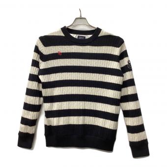 PEARLY GATES (パーリーゲイツ) ゴルフウェア(トップス) メンズ SIZE LL ホワイト×ネイビー 2021年モデル セーター カシミヤ 053-2170103