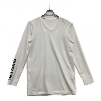 BRIEFING (ブリーフィング) ゴルフウェア(トップス) メンズ SIZE L ホワイト MS UNDER SHIRT・2023年モデル モックネック BBG231M10