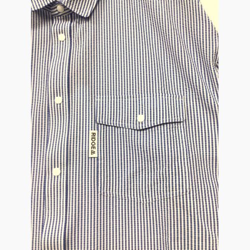RIDGE MOUNTAIN GEAR トレッキングウェア(シャツ) メンズ SIZE XL ホワイト×ネイビー ベーシックロングスリーブシャツ ストライプ 品薄品 rbasic long sleeve shirt stripe