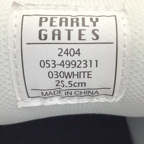 PEARLY GATES (パーリーゲイツ) ゴルフシューズ メンズ SIZE 25.5cm ホワイト THE SHOES・2024年モデル・元箱付 053-4992311