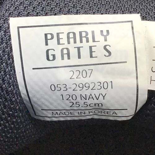PEARLY GATES (パーリーゲイツ) ゴルフシューズ メンズ SIZE 25.5cm ブラック ミドルカット・2022年モデル・元箱・巾着付 053-2992301