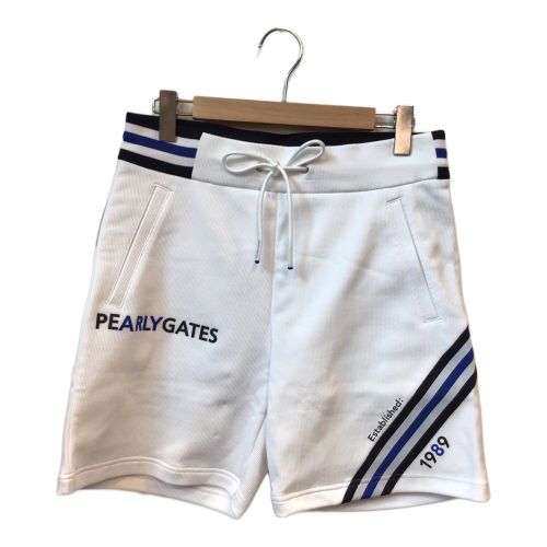 PEARLY GATES (パーリーゲイツ) ゴルフウェア(パンツ) メンズ SIZE M ホワイト 2023年モデル・チェックインレイジャガード ショートパンツ＜Relaxシリーズ＞ ハーフパンツ 053-4132327