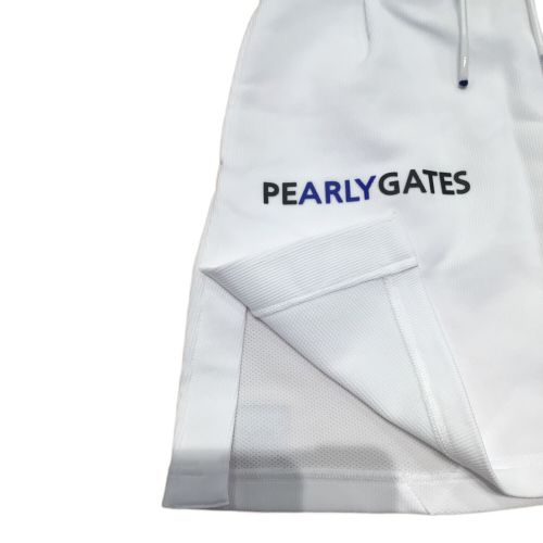 PEARLY GATES (パーリーゲイツ) ゴルフウェア(パンツ) レディース SIZE S ホワイト 2023年モデル・チェックインレイジャガード スカート ハーフパンツ 055-4134328